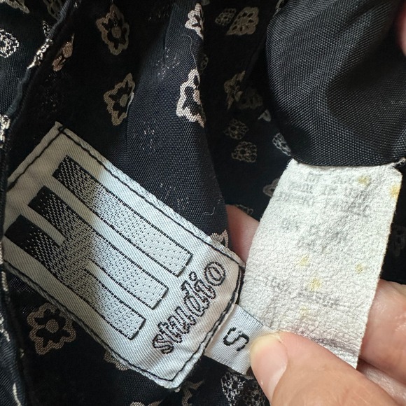 Vintage 90s HI Studio Floral Mother of Pearl Button Front Waist Tie Back Vest S - Picture 5 of 8